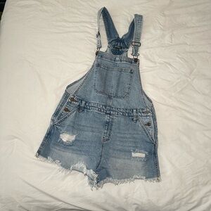 Denim Overall Shorts